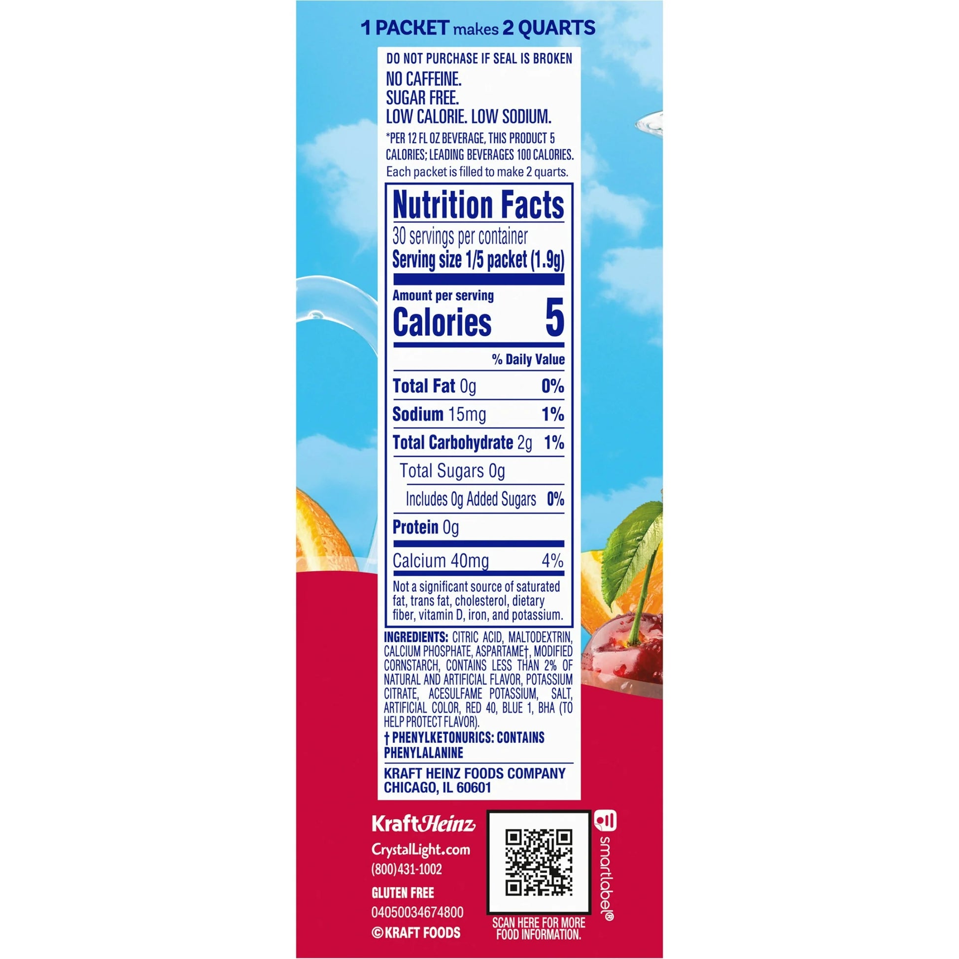 Crystal Light Fruit Punch Sugar Free Drink Mix