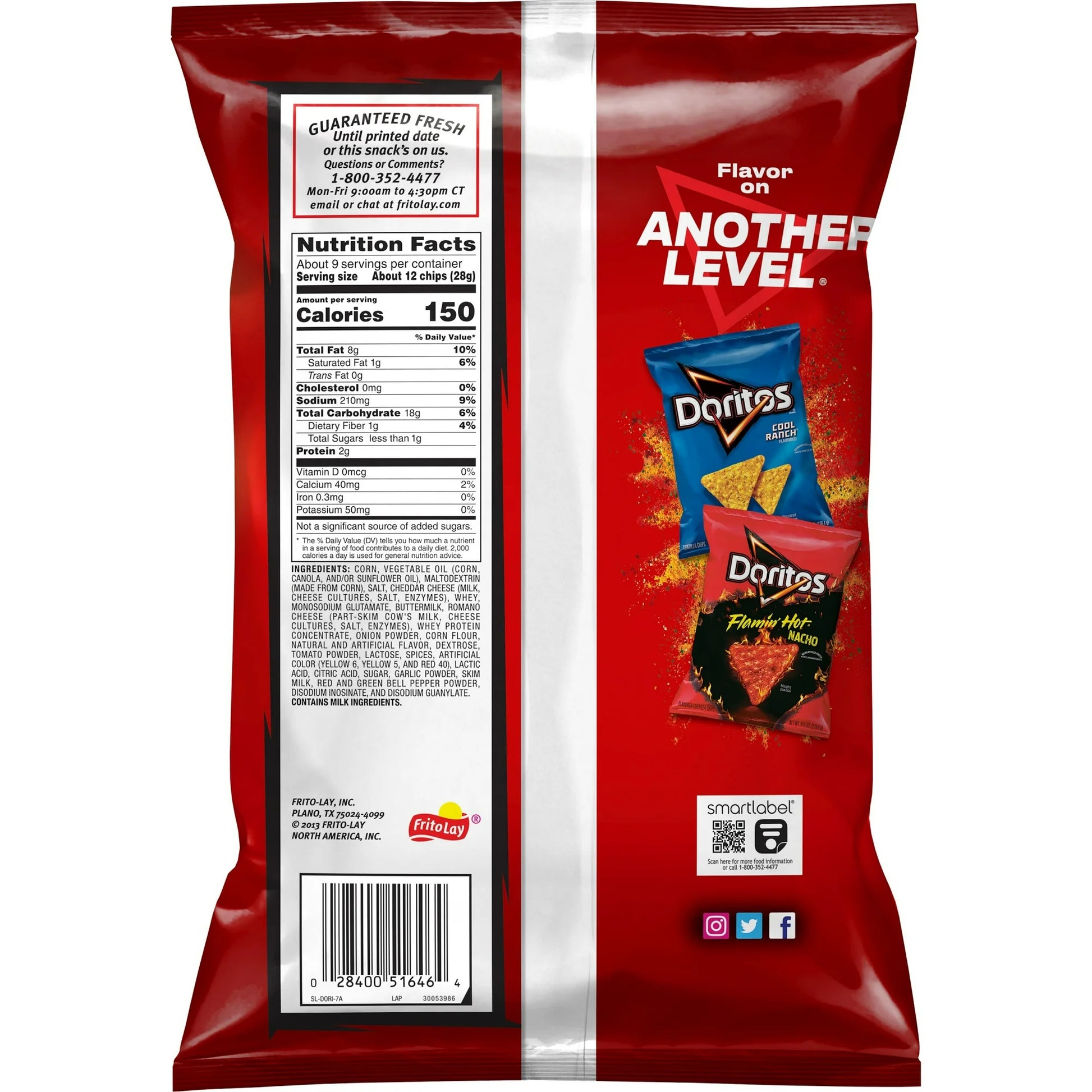 Doritos Nacho Cheese Flavored Tortilla Chips