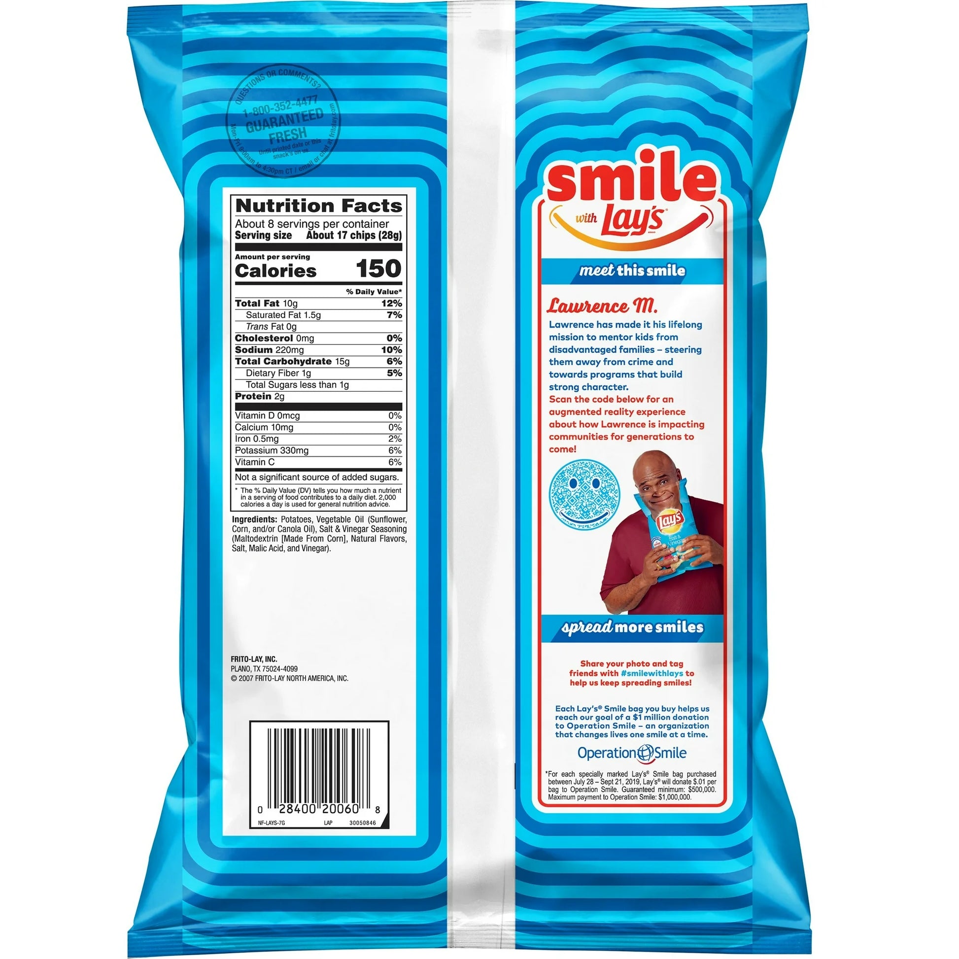 Lay's Potato Chips Salt & Vinegar Snack Chips