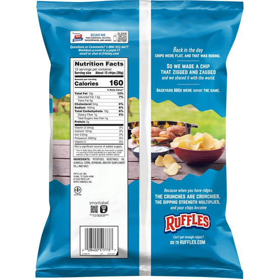 Ruffles Original Flavor Potato Snack Chips