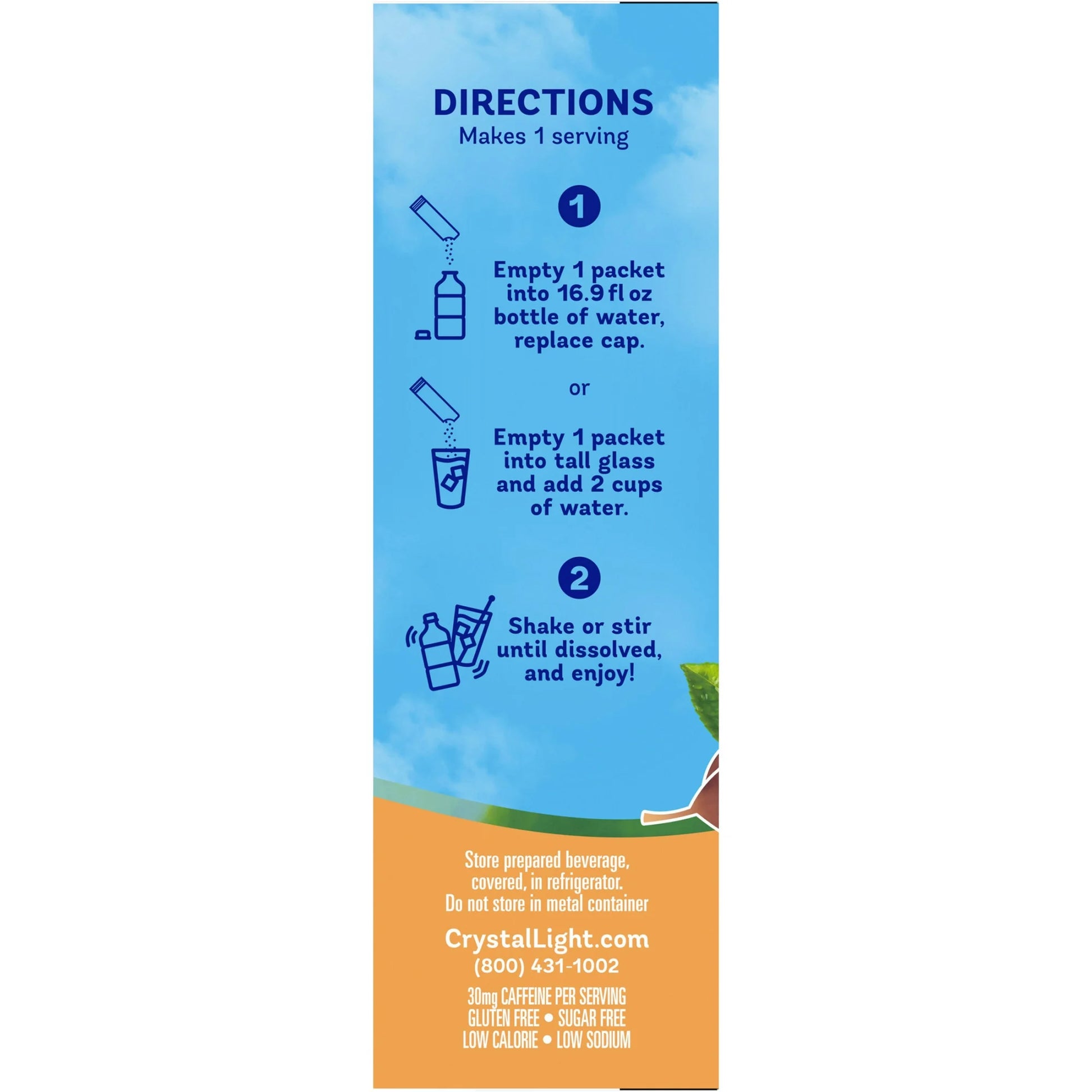 Crystal Light Peach Iced Tea Sugar Free Drink Mix
