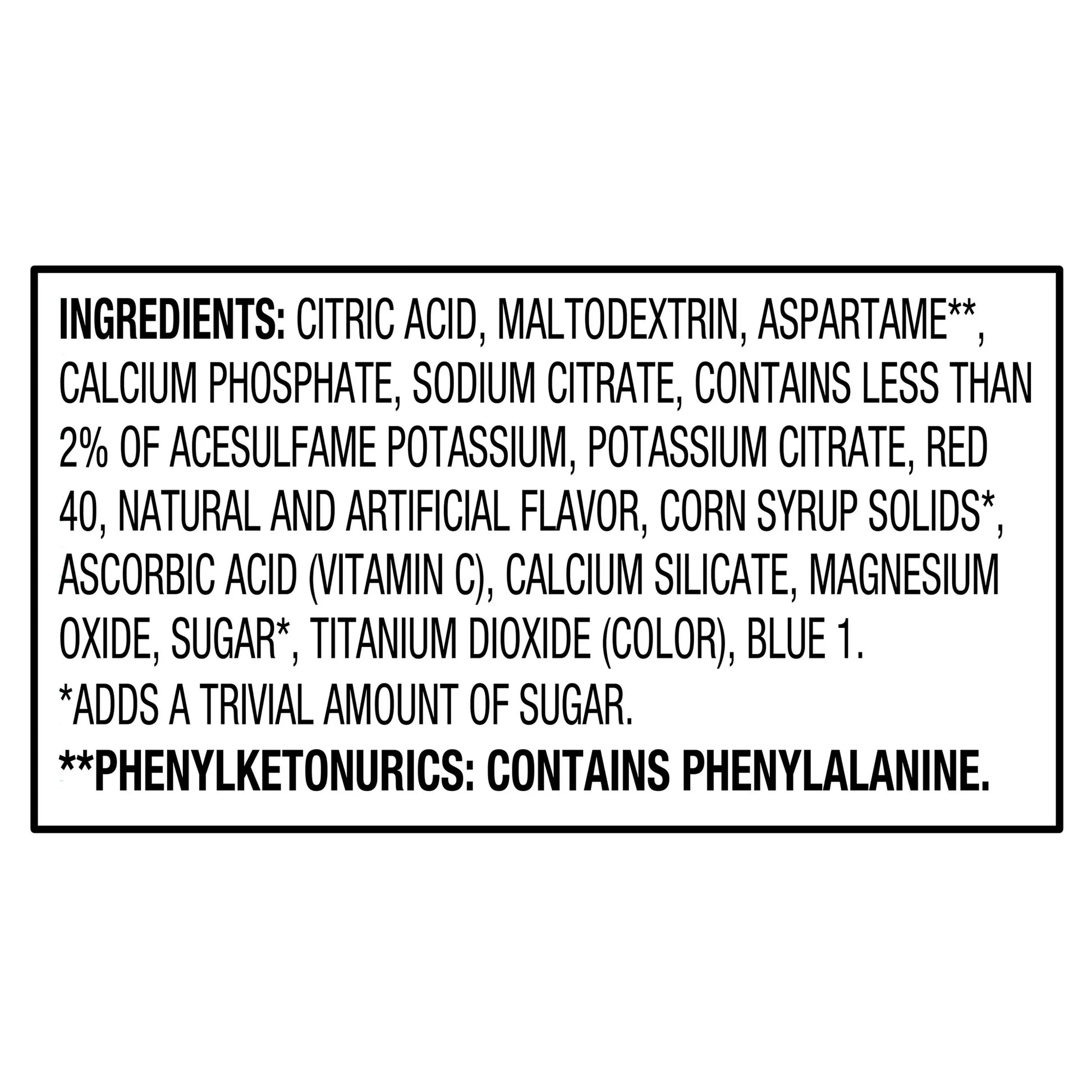 Great Value Sugar-Free Fruit Punch Drink Mix