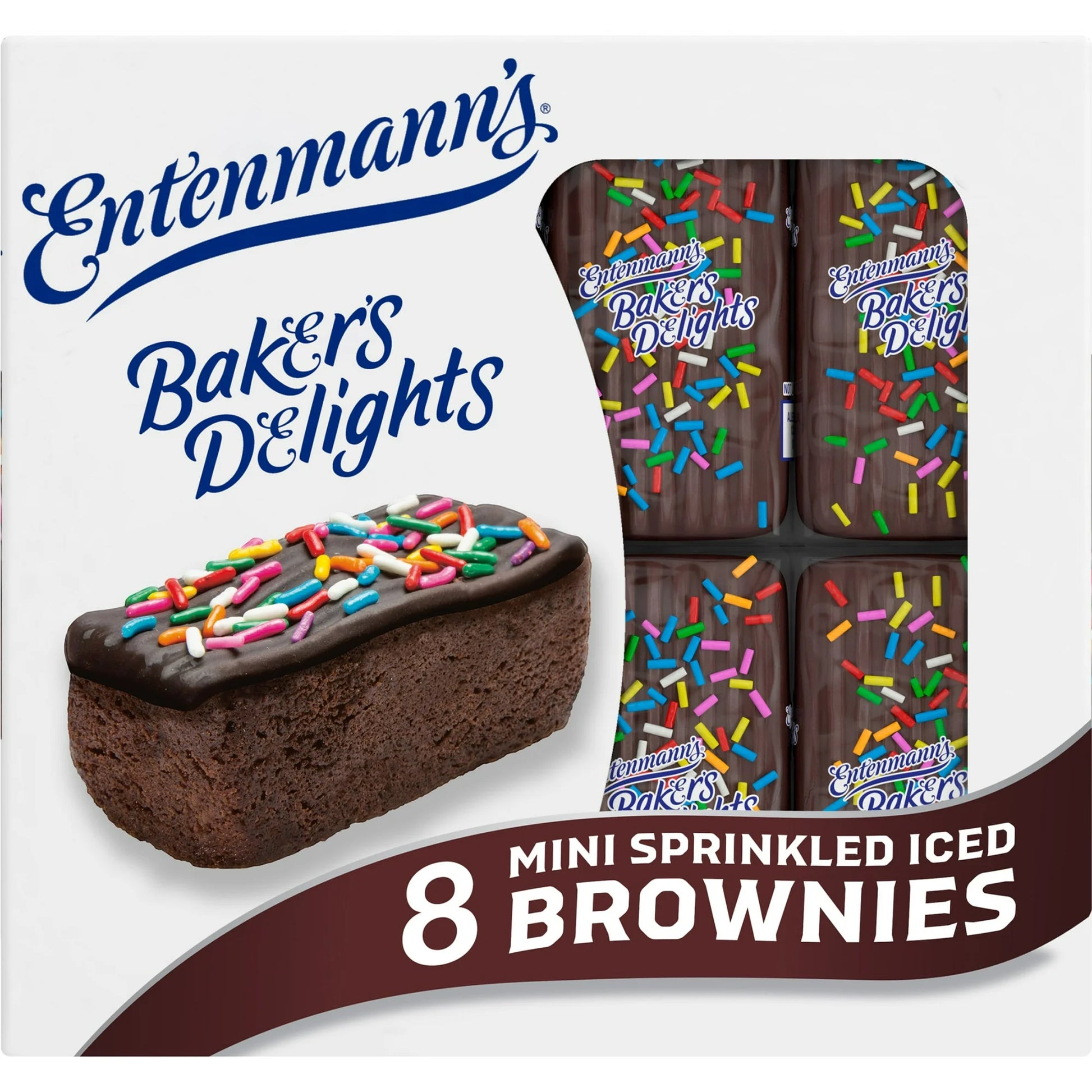 Entenmann's Baker's Delights Sprinkled Iced Brownies
