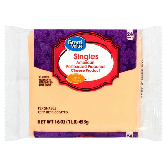 Great Value Singles American Pasteurized Prepared Cheese Product
