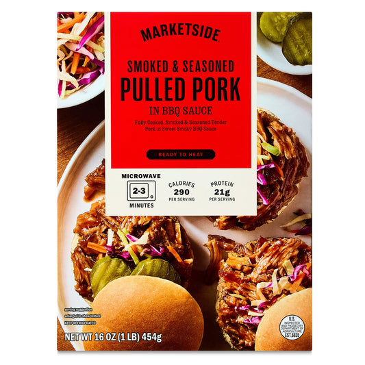 Marketside Ready to Heat Smoked & Seasoned Pulled Pork in BBQ Sauce, 16 oz