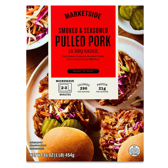 Marketside Ready to Heat Smoked & Seasoned Pulled Pork in BBQ Sauce, 16 oz