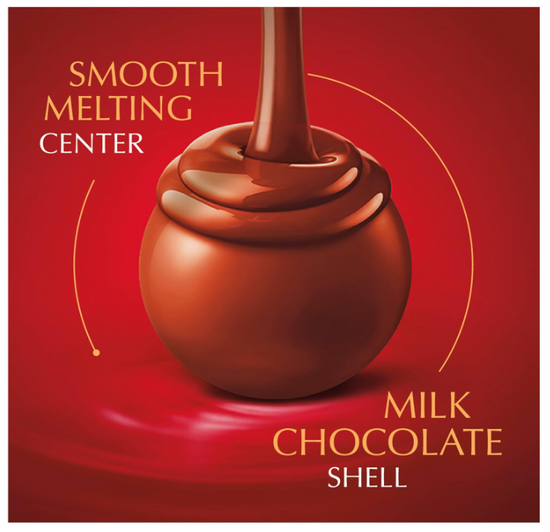 Lindt LINDOR Milk Chocolate Candy Truffles, 15.2 oz. Bag