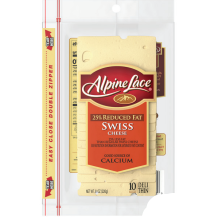 Alpine Lace 25% Reduced Fat Swiss Cheese
