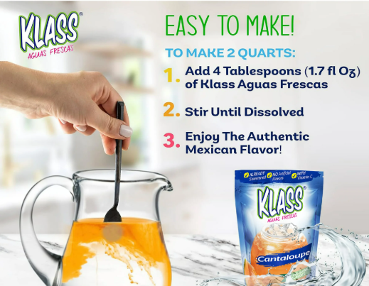 Klass Aguas Frescas Melon, with Vitamin C