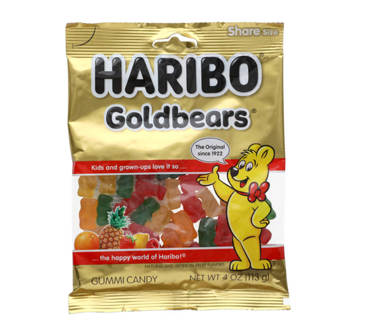 Haribo Cherry-Flavored Goldbears Gummy Bears, 4 oz.
