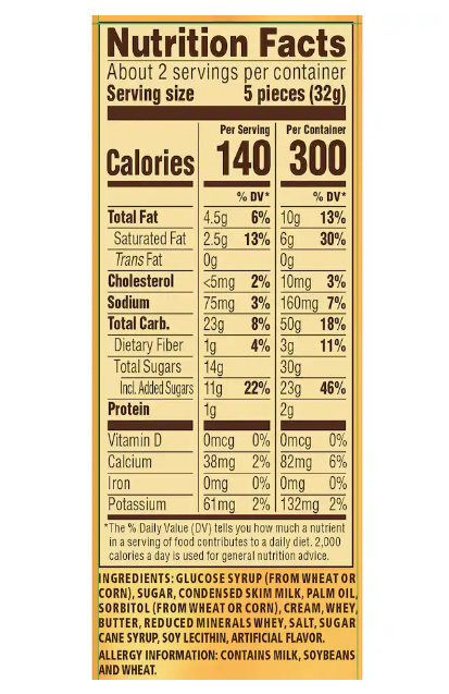 Werther's Original Chewy Caramel Candies, 2.4 oz. Bags