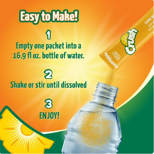 Crush Pineapple Powder Drink Mix