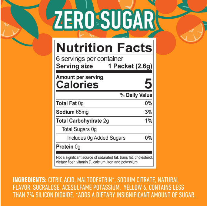 Crush Orange Powder Drink Mix