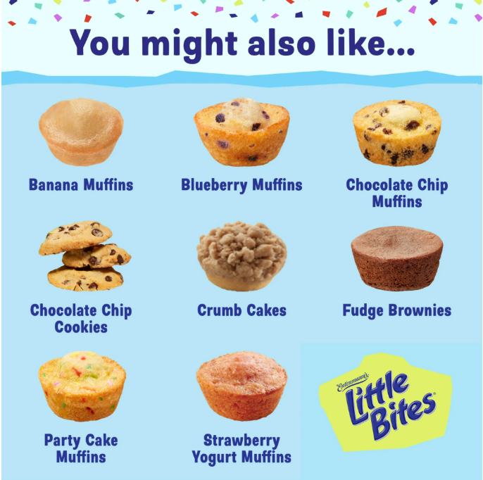 Little Bites Party Cake Muffins, 10 packs