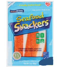 Seafood Snackers, Snack Size Leg Style Imitation Crab, 3 oz