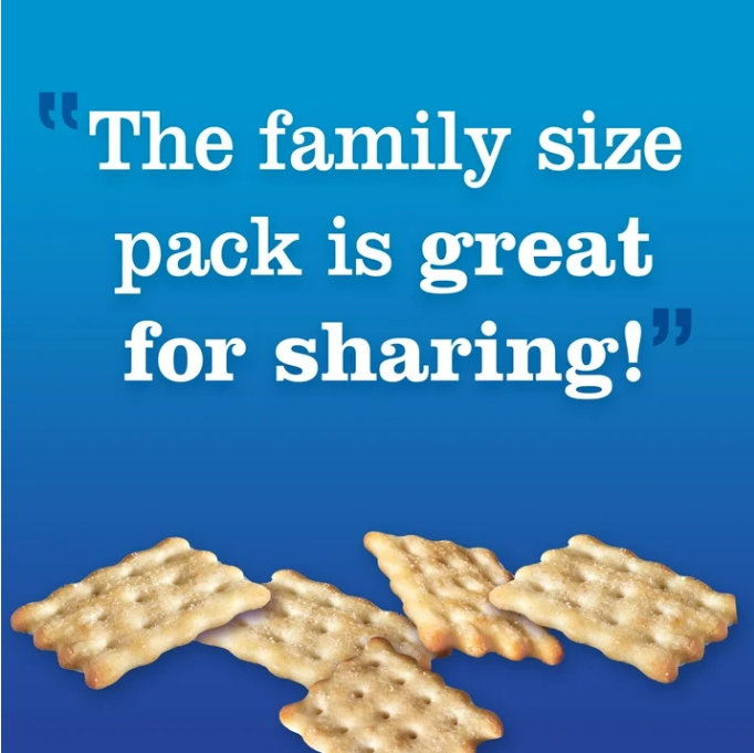 Chicken in a Biskit Original Baked Snack Crackers, Family Size, 12 oz