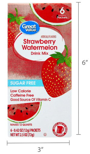Great Value Sugar-Free Strawberry Watermelon
