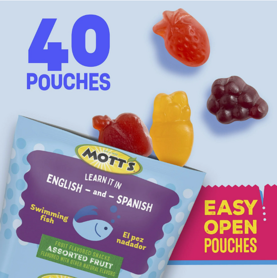 Mott's Fruit Flavored Snacks, Easter Basket Stuffers, Family Pack, 40 Ct, 32 oz