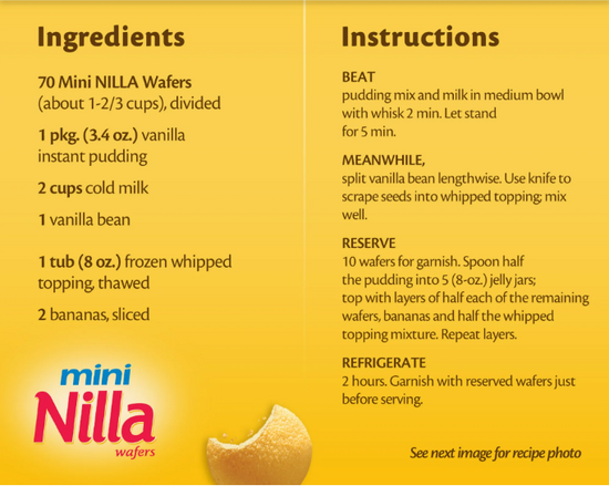 Nilla Wafers Mini Cookies, Vanilla Wafers, 12 Snack Packs