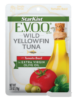 StarKist E.V.O.O. Wild Yellowfin Tuna in Extra Virgin Olive Oil, Tomato Basil