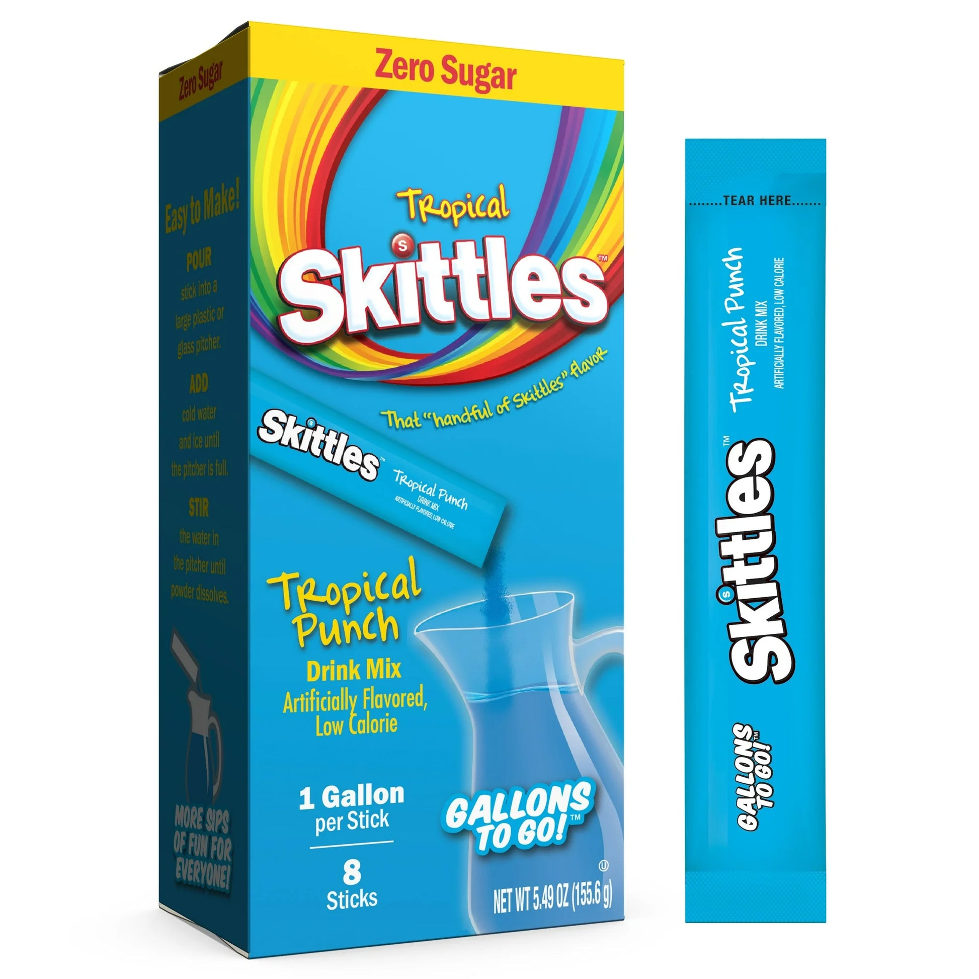 Skittles Zero Sugar Gallons-to-Go Powdered Drink