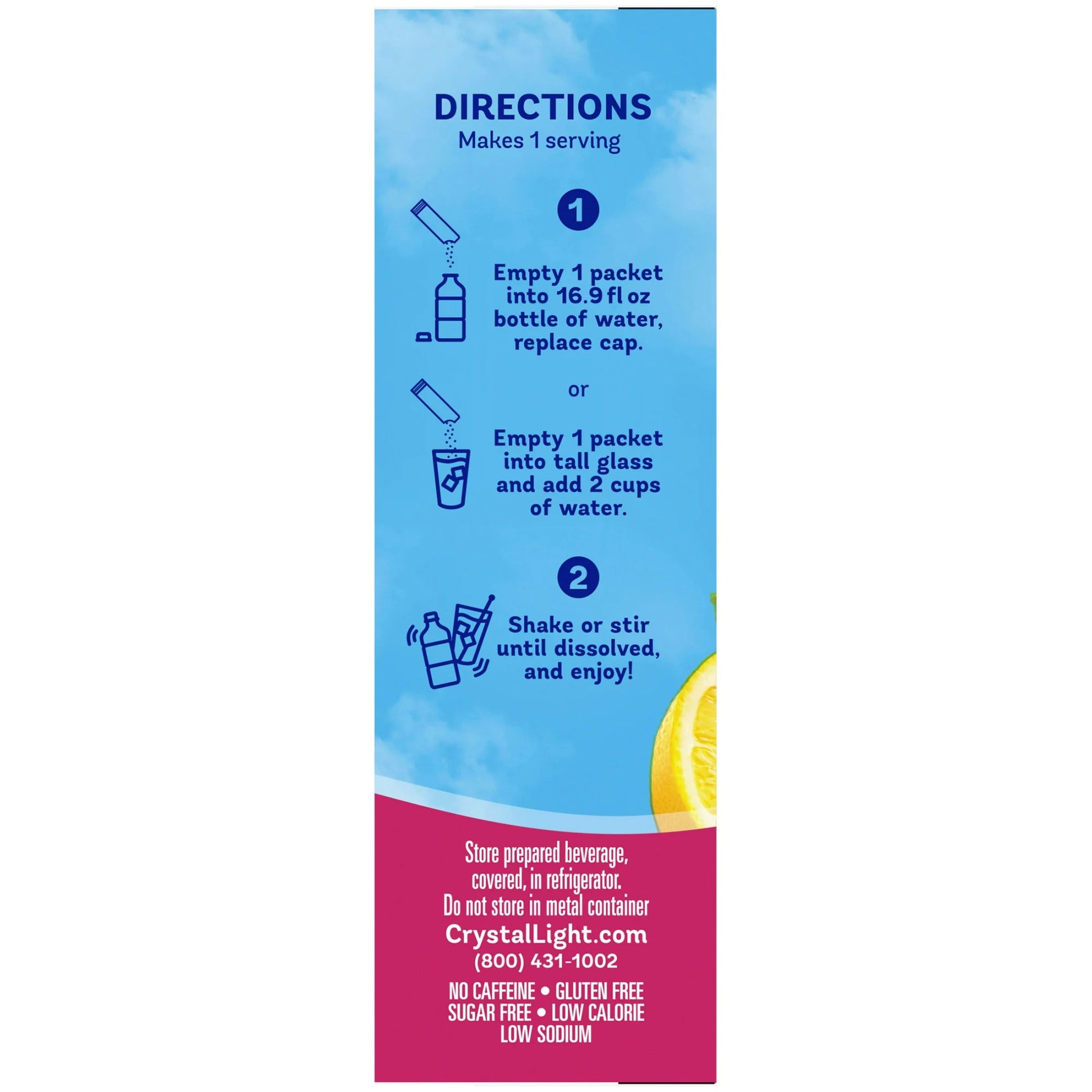 Crystal Light Raspberry Lemonade Sugar