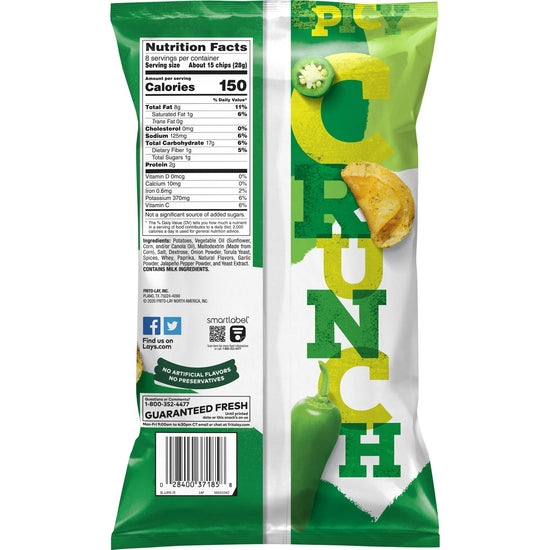 Lay's Kettle Cooked Jalapeno Potato Snack Chips