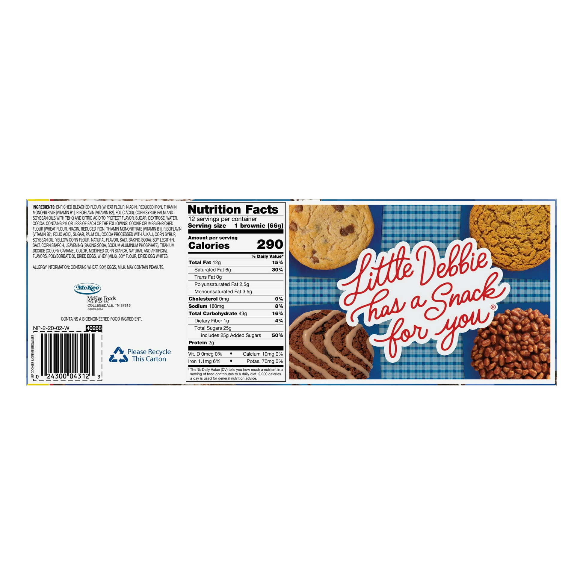 Little Debbie Big Pack Cookies & Creme Brownies