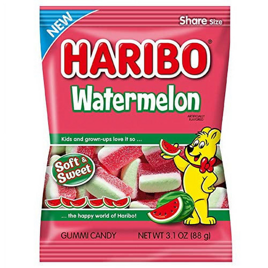 Hairbo Watermelon Gummi Candies,, 3.1 oz. Bags