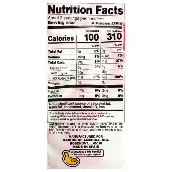 Hairbo Watermelon Gummi Candies,, 3.1 oz. Bags