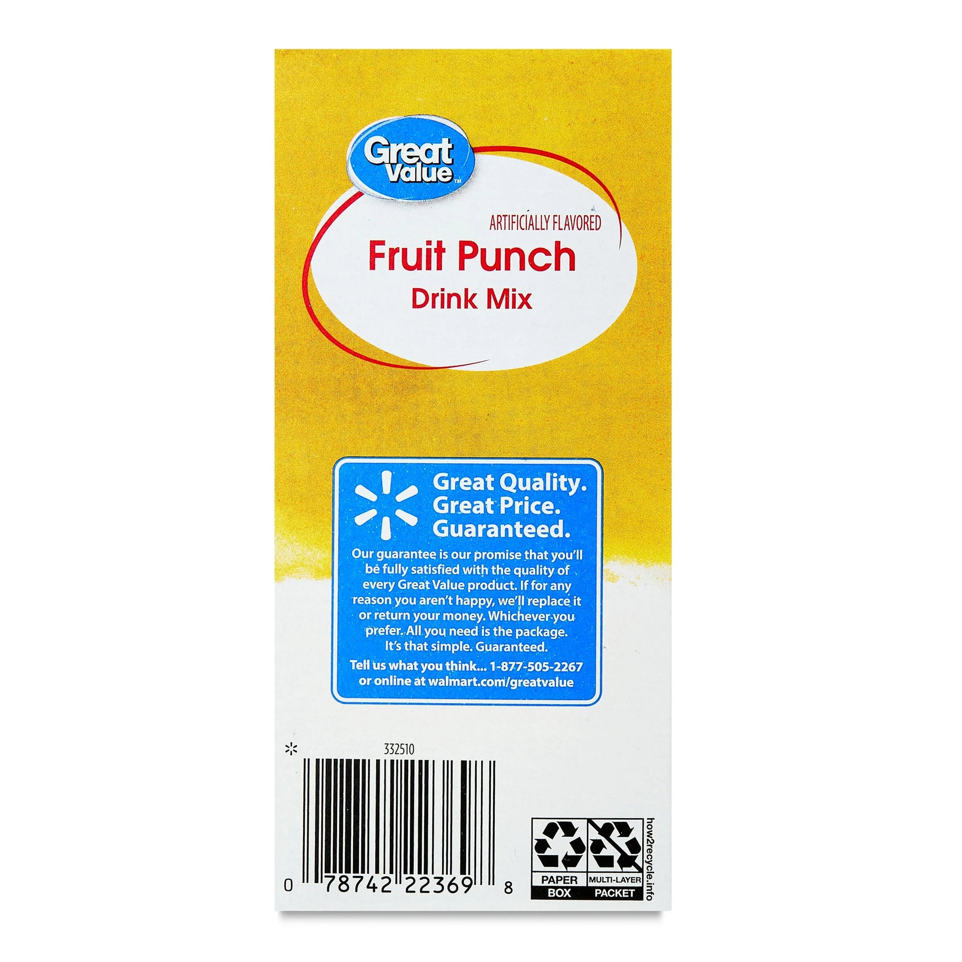 Great Value Sugar-Free Fruit Punch Drink Mix
