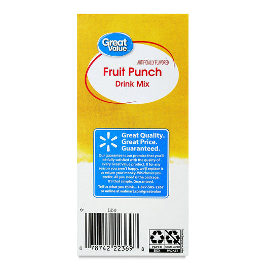Great Value Sugar-Free Fruit Punch Drink Mix