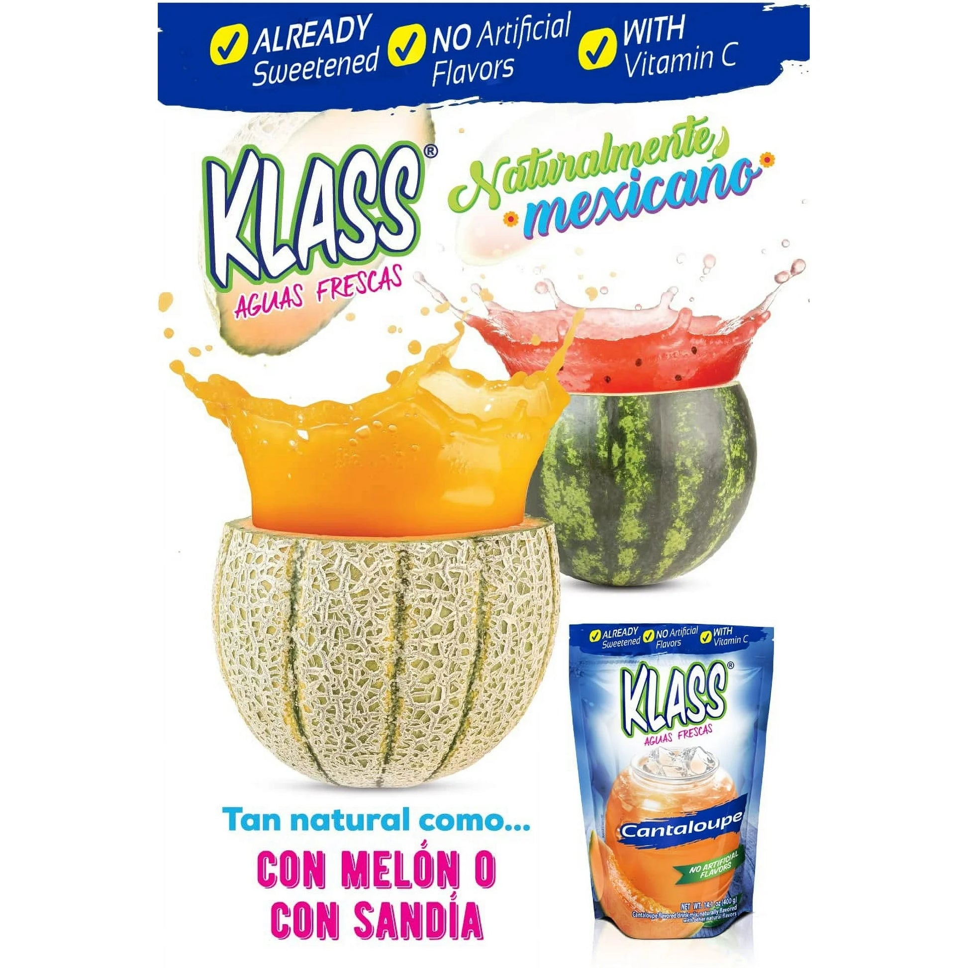 Klass Aguas Frescas Melon, with Vitamin C